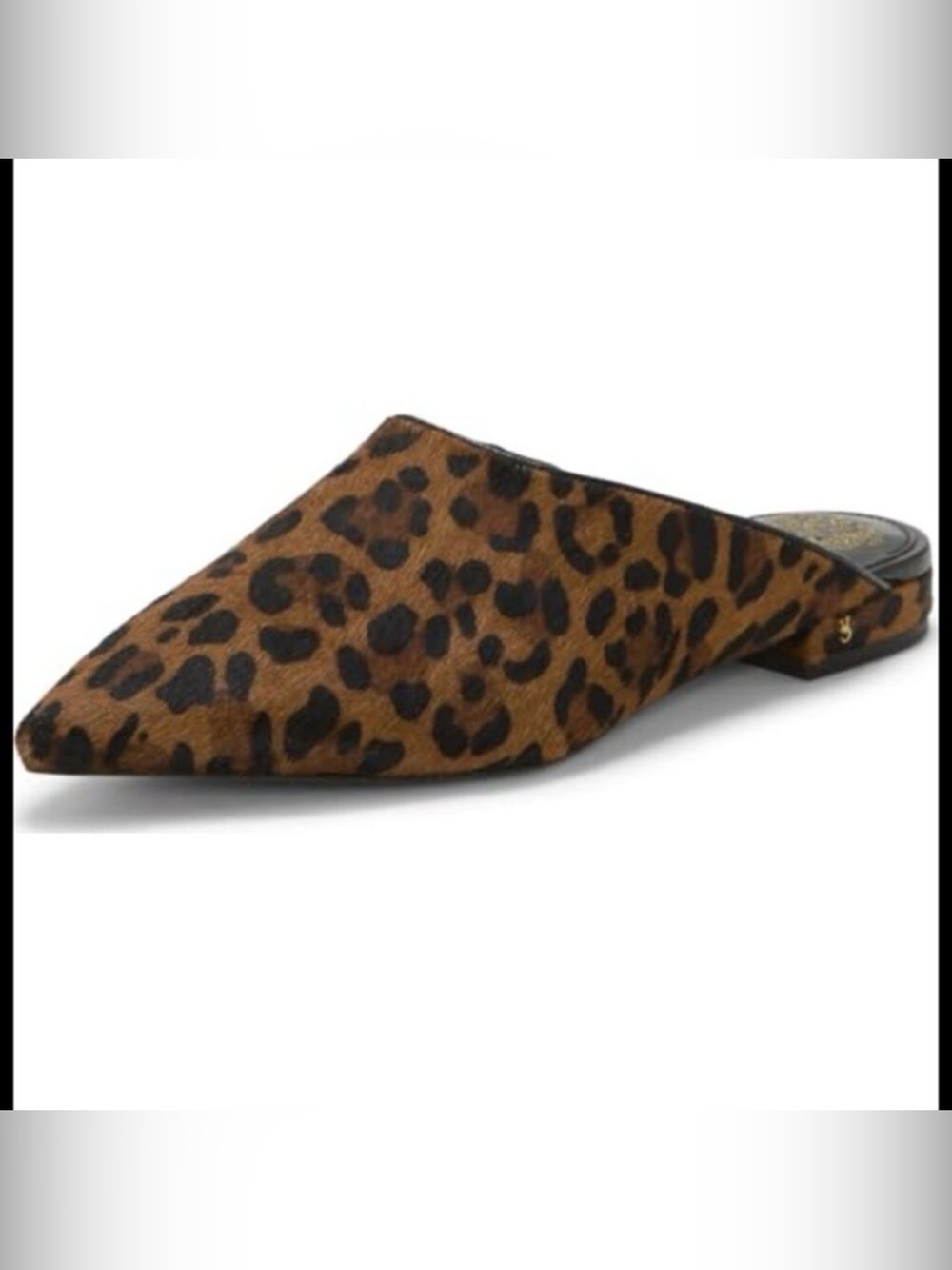 ***New*** Vince Camuto Genuine Calf Hair Leopard Print Pointed Toe Mule